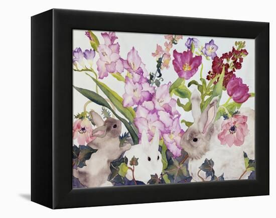 Three Bunnies-Carissa Luminess-Framed Premier Image Canvas