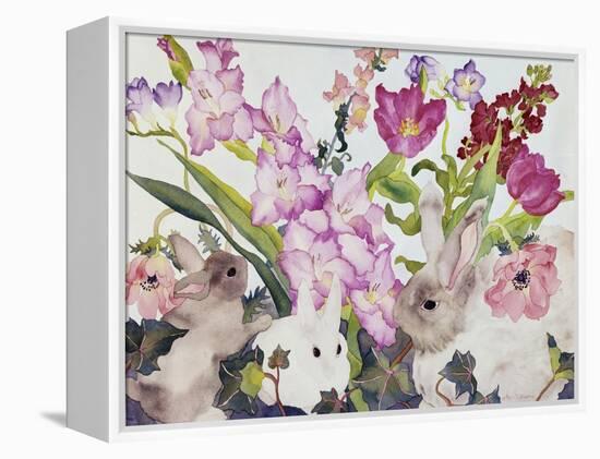 Three Bunnies-Carissa Luminess-Framed Premier Image Canvas