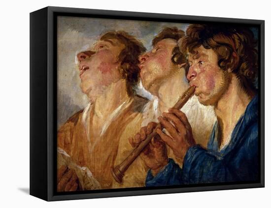 Three Buskers, 1645-1650-Jacob Jordaens-Framed Premier Image Canvas