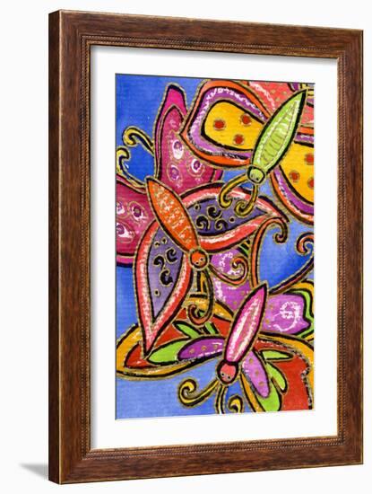 Three Butterflies-Wyanne-Framed Giclee Print