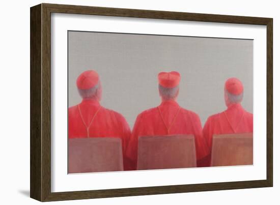 Three Cardinals II, 2012-Lincoln Seligman-Framed Giclee Print