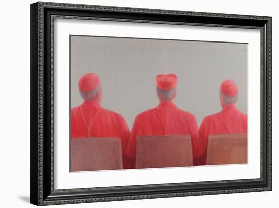 Three Cardinals II, 2012-Lincoln Seligman-Framed Giclee Print