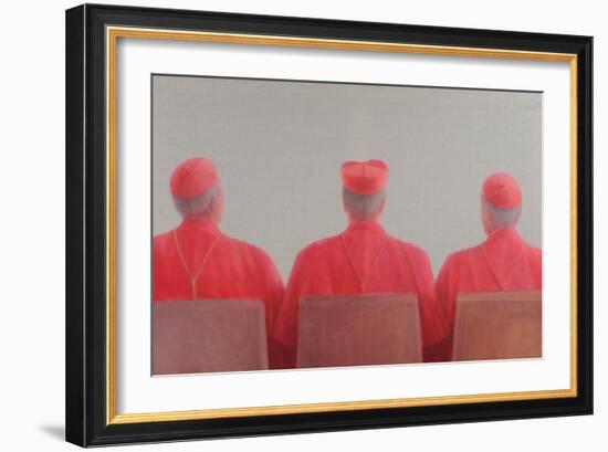 Three Cardinals II, 2012-Lincoln Seligman-Framed Giclee Print