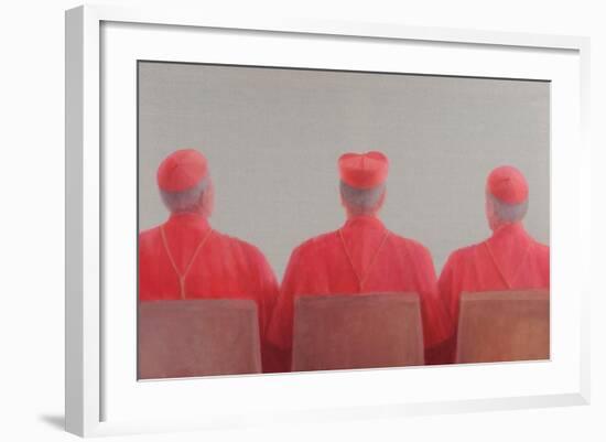 Three Cardinals II, 2012-Lincoln Seligman-Framed Giclee Print