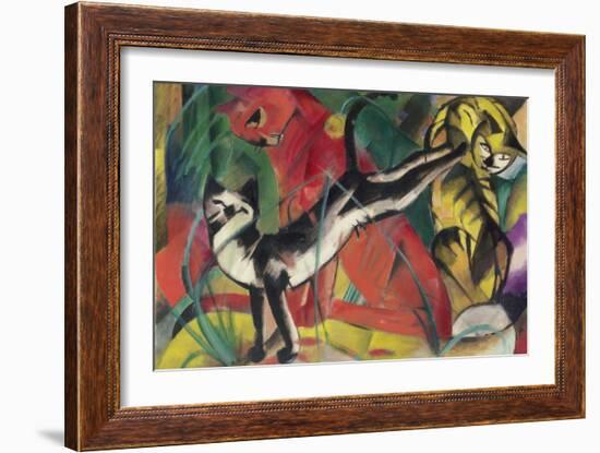 Three Cats, 1913-Franz Marc-Framed Giclee Print