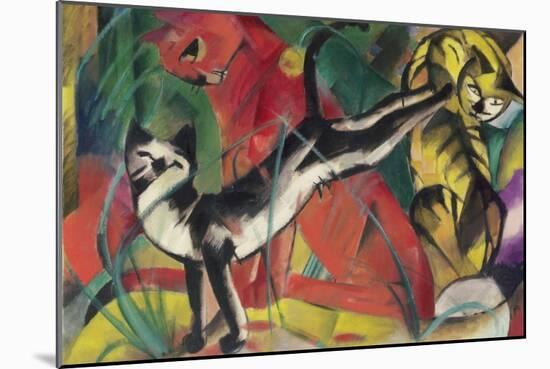 Three Cats, 1913-Franz Marc-Mounted Giclee Print