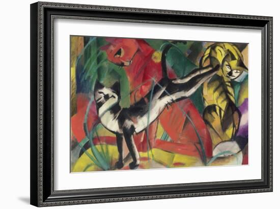 Three Cats, 1913-Franz Marc-Framed Giclee Print