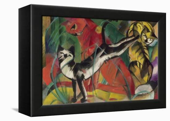 Three Cats, 1913-Franz Marc-Framed Premier Image Canvas