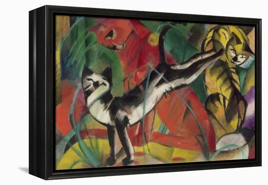 Three Cats, 1913-Franz Marc-Framed Premier Image Canvas