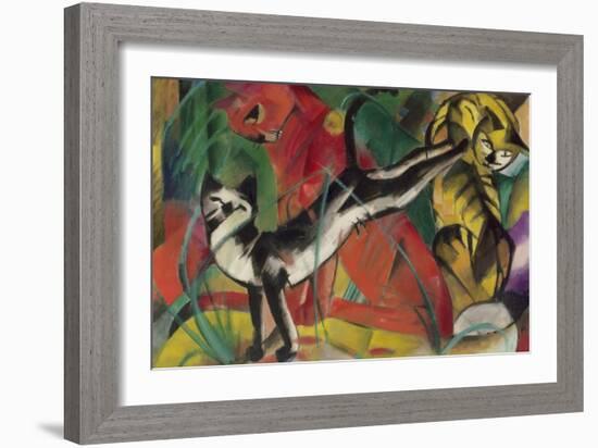 Three Cats, 1913-Franz Marc-Framed Giclee Print