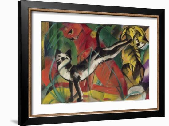 Three Cats, 1913-Franz Marc-Framed Giclee Print