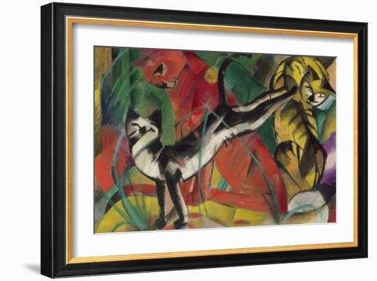 Three Cats, 1913-Franz Marc-Framed Giclee Print