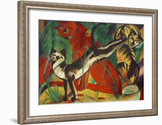 Three cats-Franz Marc-Framed Giclee Print