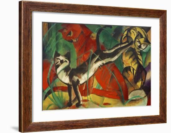 Three cats-Franz Marc-Framed Giclee Print