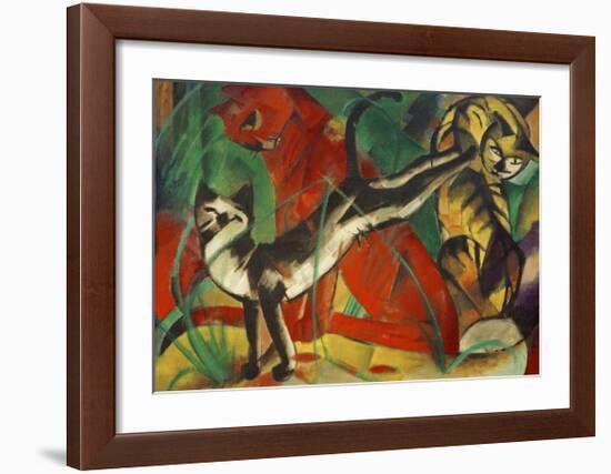 Three cats-Franz Marc-Framed Giclee Print