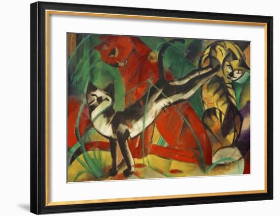 Three cats-Franz Marc-Framed Giclee Print