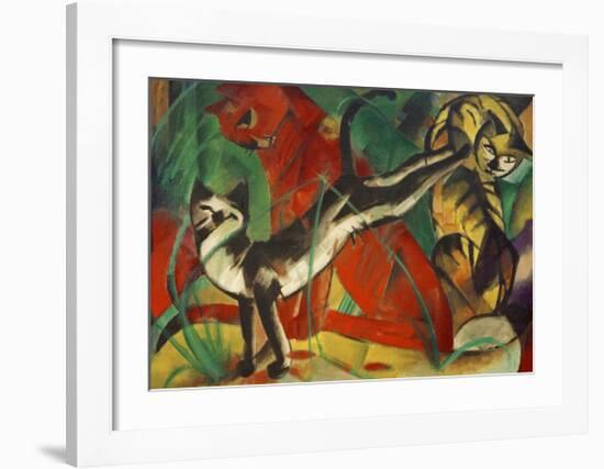 Three cats-Franz Marc-Framed Giclee Print