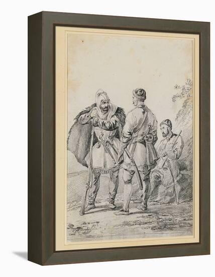 Three Caucasian Men in Conversation-Alexander Orlowski-Framed Premier Image Canvas