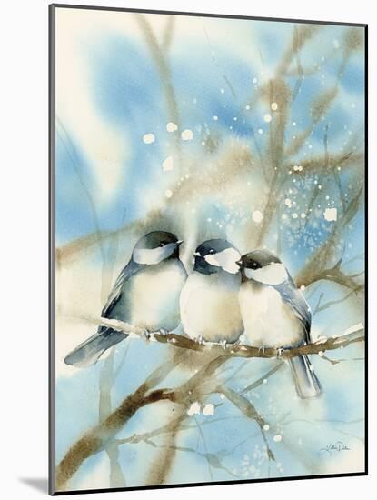 Three Chickadees-Katrina Pete-Mounted Art Print