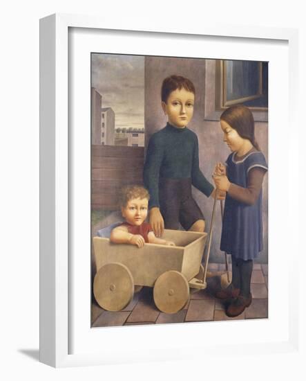 Three Children; Drei Kinder, 1926-Georg Schrimpf-Framed Giclee Print