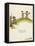 Three Children Playing on a Hill-Kate Greenaway-Framed Premier Image Canvas