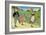 Three Children to London - One Foot Up One Foot Down-Jesse Willcox Smith-Framed Art Print