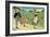 Three Children to London - One Foot Up One Foot Down-Jesse Willcox Smith-Framed Art Print