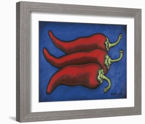 Three Chilli Peppers-Will Rafuse-Framed Giclee Print