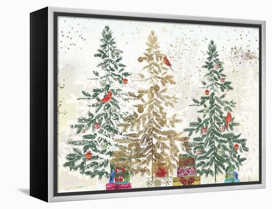 Three Christmas Trees-PI Studio-Framed Stretched Canvas