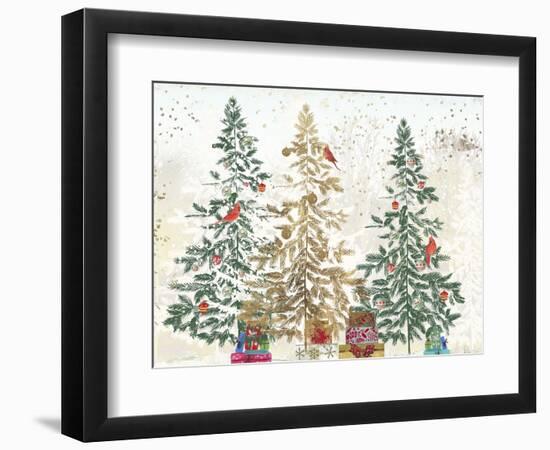 Three Christmas Trees-PI Studio-Framed Premium Giclee Print