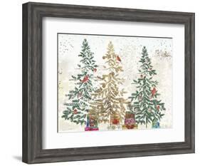 Three Christmas Trees-PI Studio-Framed Art Print