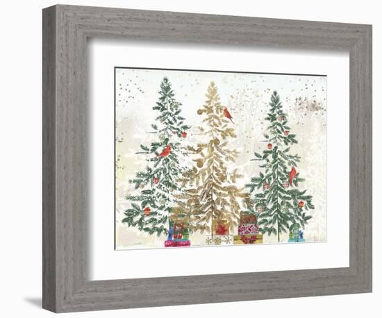 Three Christmas Trees-PI Studio-Framed Art Print