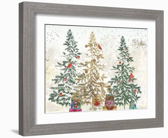 Three Christmas Trees-PI Studio-Framed Art Print