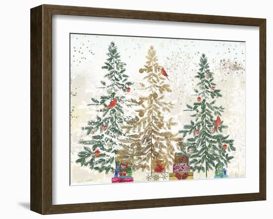 Three Christmas Trees-PI Studio-Framed Art Print