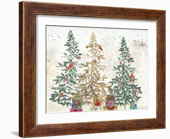 Three Christmas Trees-PI Studio-Framed Art Print