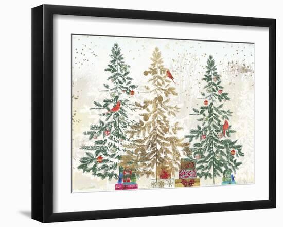 Three Christmas Trees-PI Studio-Framed Art Print