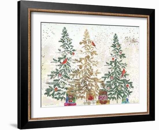 Three Christmas Trees-PI Studio-Framed Art Print