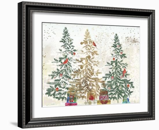 Three Christmas Trees-PI Studio-Framed Art Print