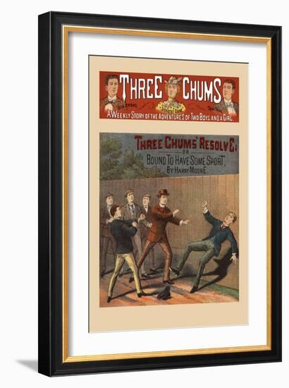 Three Chums' Resolve--Framed Art Print