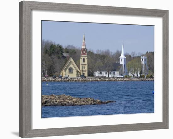 Three Churches, Mahone Bay, Nova Scotia, Canada, North America-Ethel Davies-Framed Photographic Print