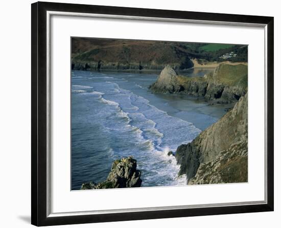 Three Cliffs Bay, Gower Peninsula, Glamorgan, Wales, United Kingdom-Jean Brooks-Framed Photographic Print