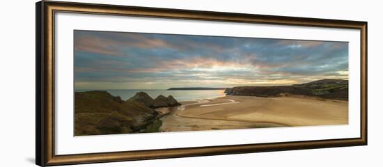 Three Cliffs Bay, Gower, Peninsula, Swansea, West Glamorgan, Wales, United Kingdom, Europe-Billy Stock-Framed Photographic Print