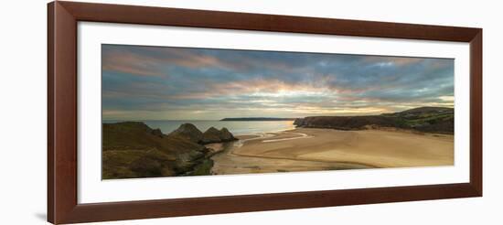 Three Cliffs Bay, Gower, Peninsula, Swansea, West Glamorgan, Wales, United Kingdom, Europe-Billy Stock-Framed Photographic Print