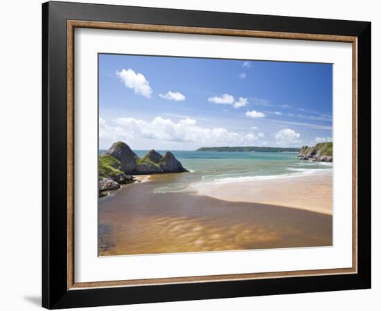 Three Cliffs Bay, Gower, Wales, United Kingdom, Europe-Billy Stock-Framed Photographic Print