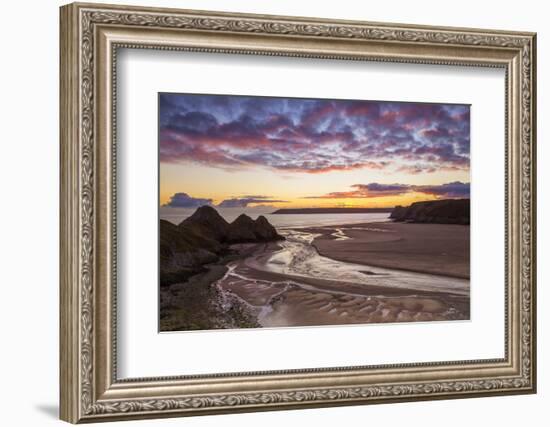 Three Cliffs Bay, Gower, Wales, United Kingdom, Europe-Billy-Framed Photographic Print