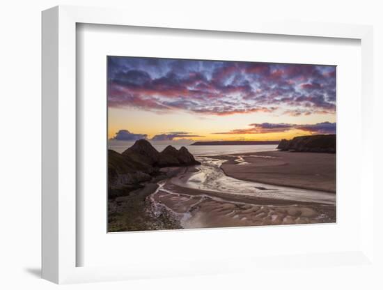 Three Cliffs Bay, Gower, Wales, United Kingdom, Europe-Billy-Framed Photographic Print