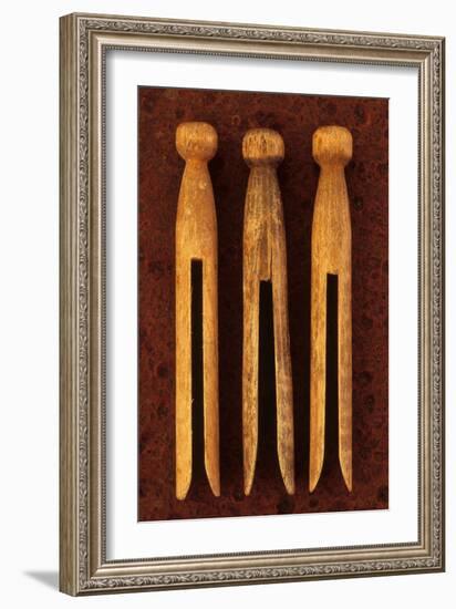 Three Clothes Pegs-Den Reader-Framed Photographic Print