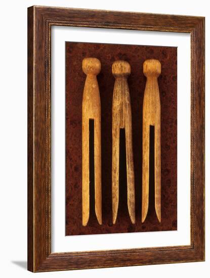 Three Clothes Pegs-Den Reader-Framed Photographic Print