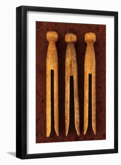 Three Clothes Pegs-Den Reader-Framed Photographic Print