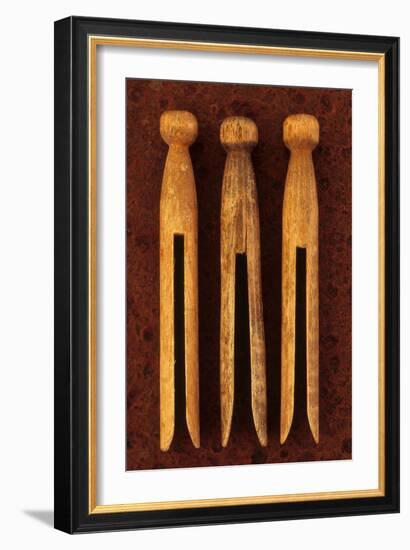 Three Clothes Pegs-Den Reader-Framed Photographic Print